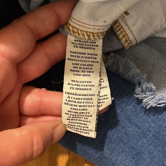 Basic Denim Wax Jeans Women’s Overall Denim Raw Hem Mini  Dress (Size Small) - Picture 10 of 10